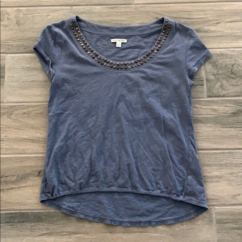 American eagle studded collar t-shirt